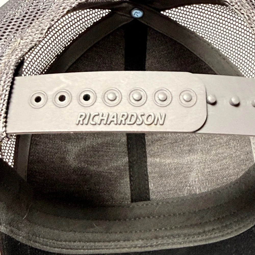 Richardson 112 Trucker Hat Black‎ Grey CFU Concrete Patch Snapback Cap